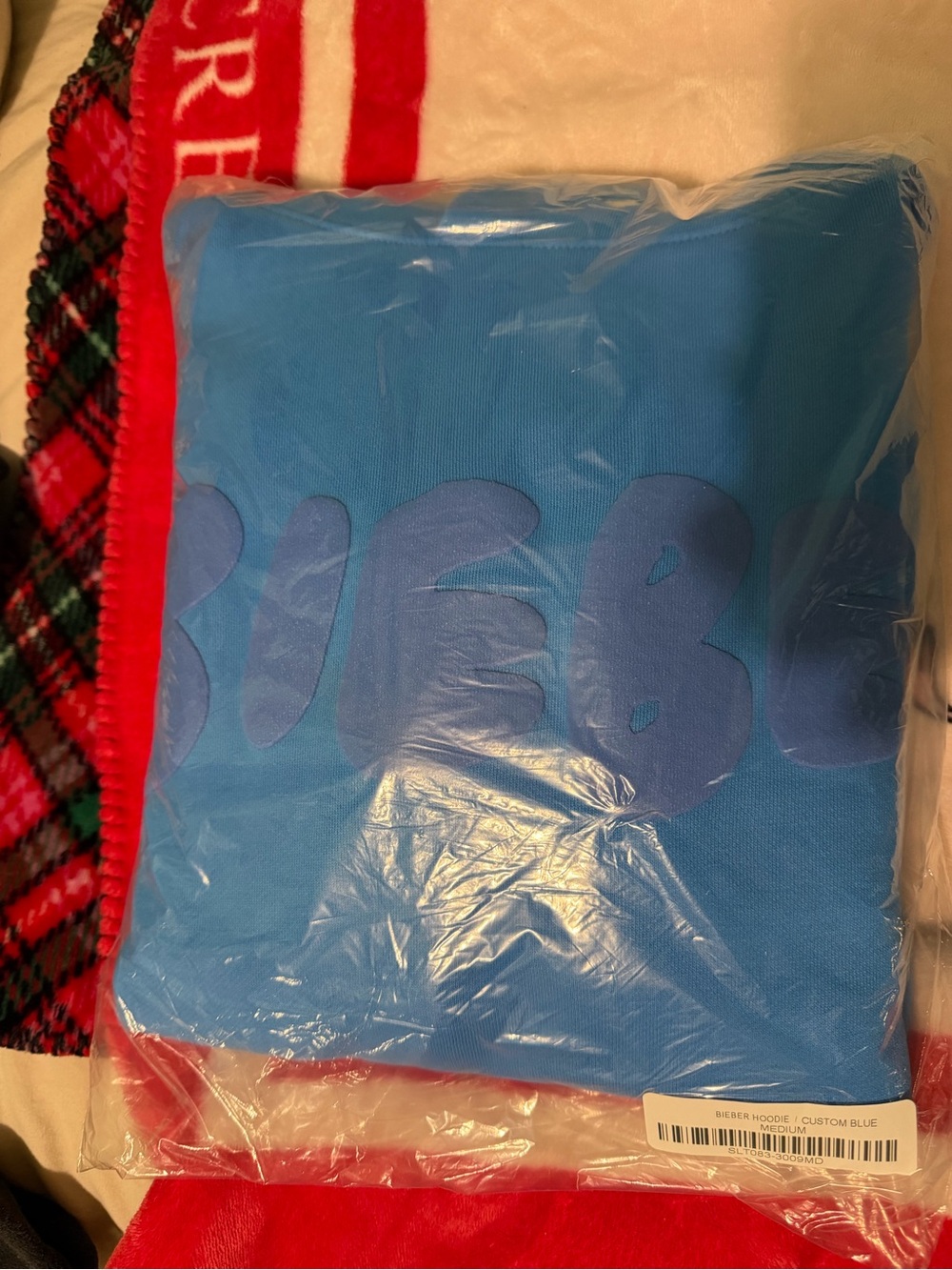 SKYLRK BIEBER blue hoodie